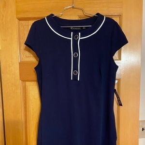 NWT NY & Co Navy Blue sleeveless dress
